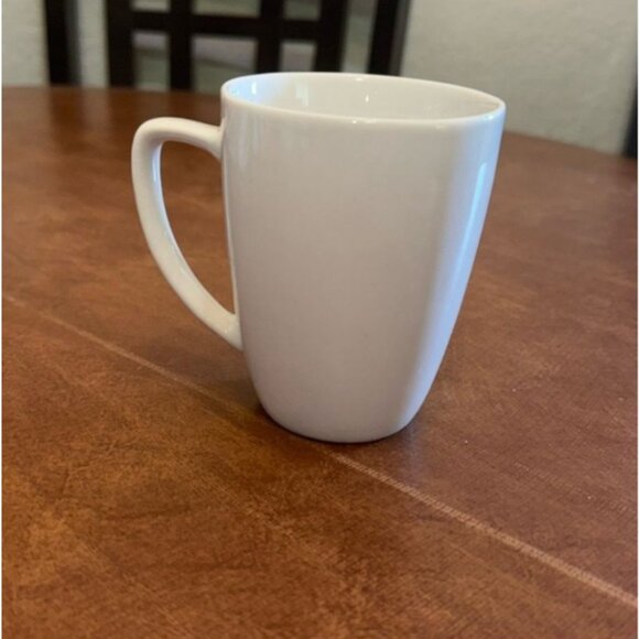 Set Of 6  Stoneware Mugs In White & Red - Picture 4 of 14